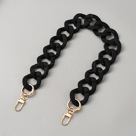 Rubberized Acrylic Twisted Chain Bag Decorative Chains AJEW-WH0709-155-1
