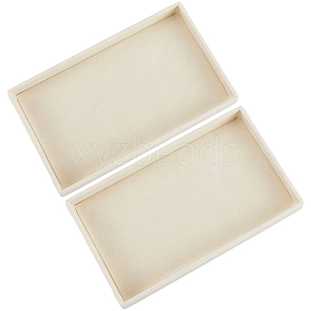 Rectangle Wood Covered with Velvet Jewelry Trinket Display Trays AJEW-WH20054-062K-01-1