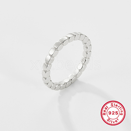 Rhodium Plated 925 Sterling Silver Fingers Rings LU6854-6-1
