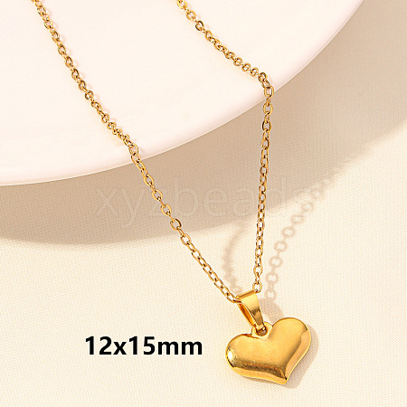 Stainless Steel Heart-Shaped Necklace Jewelry Luxury DIY Accessories Vacuum Plating ZC7092-10-1