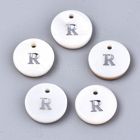 Natural Freshwater Shell Pendants SHEL-Q018-01A-R-P-1