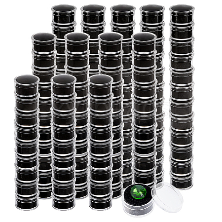 144Pcs Round Transparent Plastic Loose Diamond Packing Small Boxes Sets CON-WH0095-198A-1