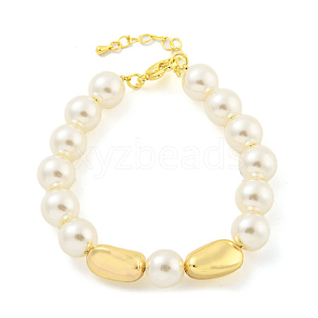 ABS Imitation Pearl Beaded Braclets BJEW-P322-18G-1