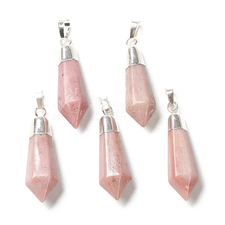 Natural Rhodochrosite Pointed Pendants G-P445-E02-1