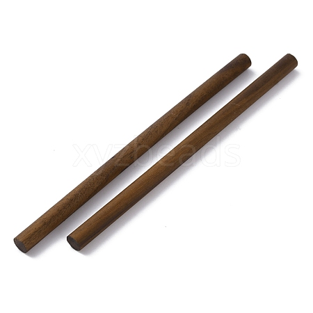 Waxed Round Wooden Sticks WOOD-WH0029-35A-1