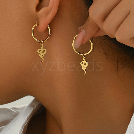 Delicate Snake Hoop Earrings VT8367-1