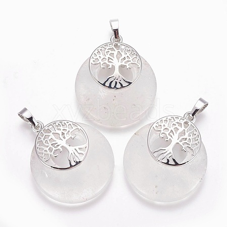 Natural Quartz Crystal Pendants G-F573-C13-1