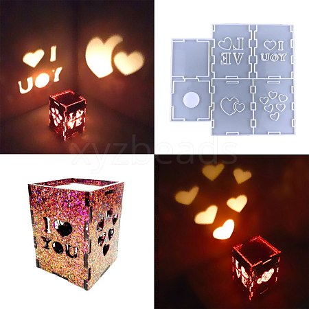 DIY Heart Pattern Lampshade Display Decoration Silicone Molds VALE-PW0001-087-1