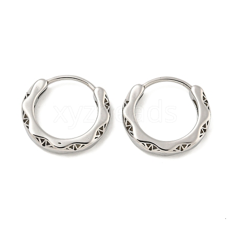 316 Surgical Stainless Steel Hoop Earrings EJEW-D096-12AS-01-1