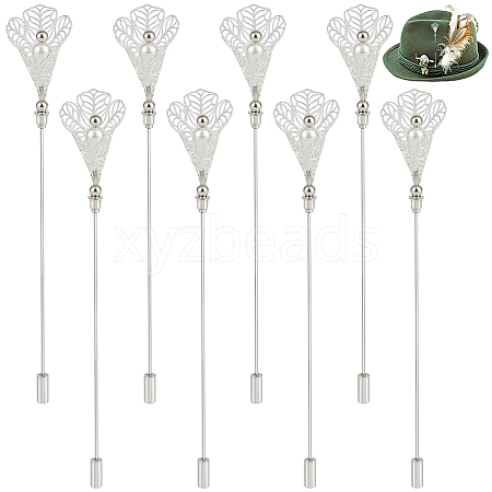 8Pcs Brass Brooches JEWB-BC00012-1