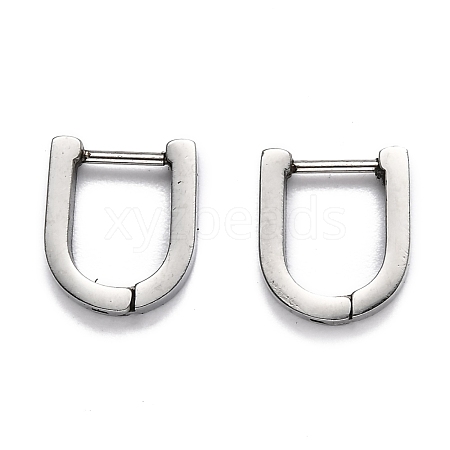304 Stainless Steel Huggie Hoop Earrings STAS-H156-12B-P-1