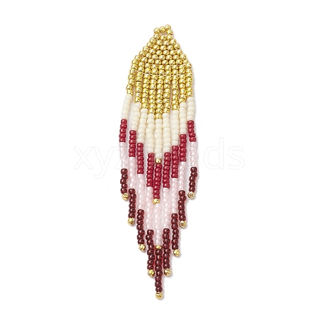 Seed Beads Pendants PALLOY-MZ00221-1