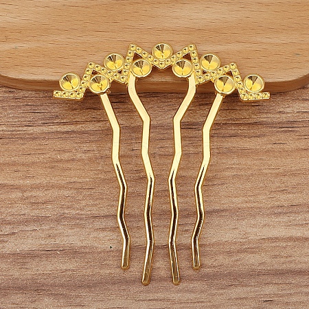 Alloy Hair Comb Findings PW-WG0DDBA-02-1