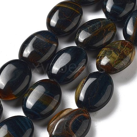 Natural Blue Tiger Eye Beads Strands G-P528-M23-01-1