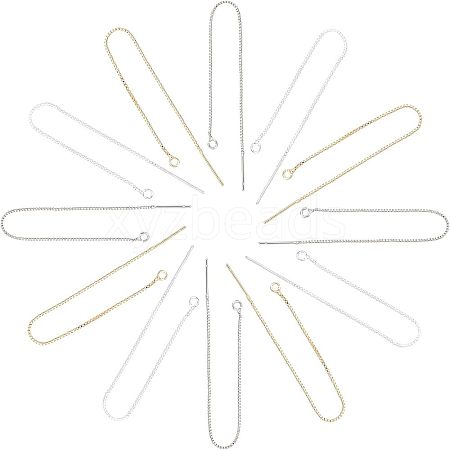 6 Pairs 3 Colors Brass Stud Earring Findings KK-UN0001-07-1