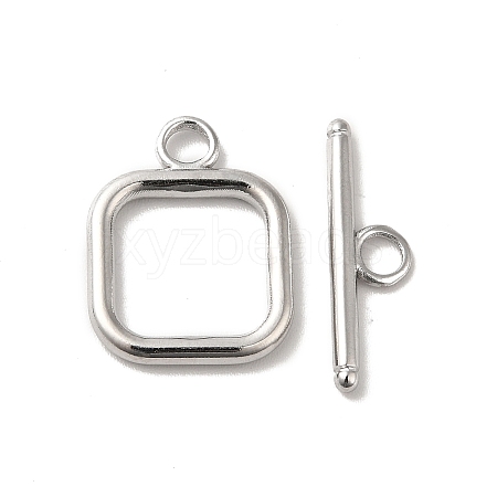 Non-Tarnish 304 Stainless Steel Toggle Clasps X-STAS-H212-27P-1