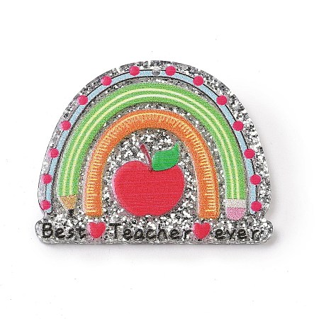 Teachers' Day Printed Opaque Acrylic Pendants FIND-D283-10H-1