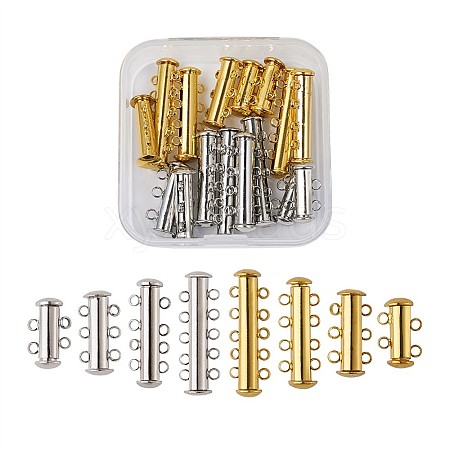 Kissitty Brass Magnetic Slide Lock Clasps KK-KS0001-02-1