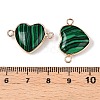 Synthetic Malachite Love Heart Pendants G-T138-205B-G-3