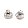 Non-Tarnish 202 Stainless Steel Charms Flat Round Charm STAS-B072-07P-01-2