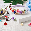  Jewelry 10 Style Polyester Imitation Flower Ornamenrt Accessories DIY-PJ0001-33-7