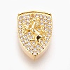 Brass Micro Pave Cubic Zirconia Beads ZIRC-E153-16G-NR-1