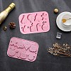 2Pcs DIY Christmas Theme Food Grade Silicone Molds DIY-CJ0002-13-3