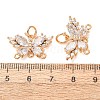 Brass Pave Clear Cubic Zirconia Butterfly Chandelier Component Links CU-CBAEC99-12G-3