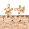Brass Pave Clear Cubic Zirconia Connector Charms CU-CBAEC99-08G-3