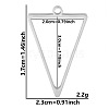 Non-Tarnish Stainless Steel Open Back Bezel Pendants PW-WGB5BE7-03-1