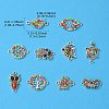 10Pcs 10 Styles Alloy Connector Charms FIND-YW0004-21-3