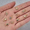 16Pcs 8 Colors Brass Micro Pave Cubic Zirconia Pendants KK-SZ0003-92-3