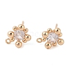 Brass Stud Earring Findings KK-N256-10G-1