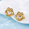 304 Stainless Steel Stud Earrings for Women EJEW-F357-03G-01-4