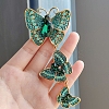 Butterfly Alloy with Rhinestone Brooch for Backpack Clothes PW-WG311BA-04-1