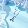 Non-Tarnish Trinity Knot/Triquetra 304 Stainless Steel Pendant Necklaces NJEW-JN04882-02-2