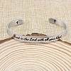 304 Stainless Steel Cuff Bangles for Women Men WGBB048-02-1