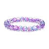 7Pcs 7 Color Bling Glass Round Beaded Stretch Bracelets Set for Women BJEW-JB08993-4