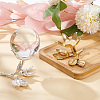 Rose Shaped Crystal Ball Display Stand Alloy Metal Base DIY-WH0430-065G-4