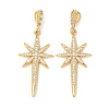 Brass Micro Pave Clear Cubic Zirconia Pendants KK-G543-15G-02-1