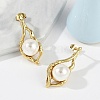 Ion Plating(IP) 304 Stainless Steel Teardrop Stud Earrings EJEW-A119-02G-2