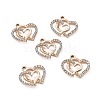 Alloy Crystal Rhinestone Pendants ALRI-C008-45KCG-3