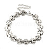 Non-Tarnish 304 Stainless Steel Sun Link Chains Bracelets for Men & Women BJEW-D042-06P-1