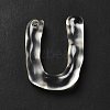 Transparent Resin Alphabet Pendants LS-RESI-C028-02U-2