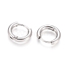 Tarnish Resistant Small Huggie Hoop Earrings for Girl Women EJEW-F111B-13mm-PA-2