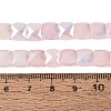 Electroplate Crackle Imitation Jade Glass Beads Strands EGLA-Q135-02A-A01-4