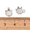 304 Stainless Steel Charms Rhinestone Claw Settings STAS-U025-02B-P-3