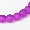 Stretchy Frosted Glass Beads Kids Bracelets for Children's Day BJEW-JB01768-02-2