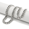 Non-Tarnish 201 Stainless Steel Cuban Link Chain Necklaces for Women and Men NJEW-F322-11P-01-2