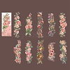 20Pcs 10 Styles Flower PET Waterproof Stickers PW-WG6FCFD-06-1